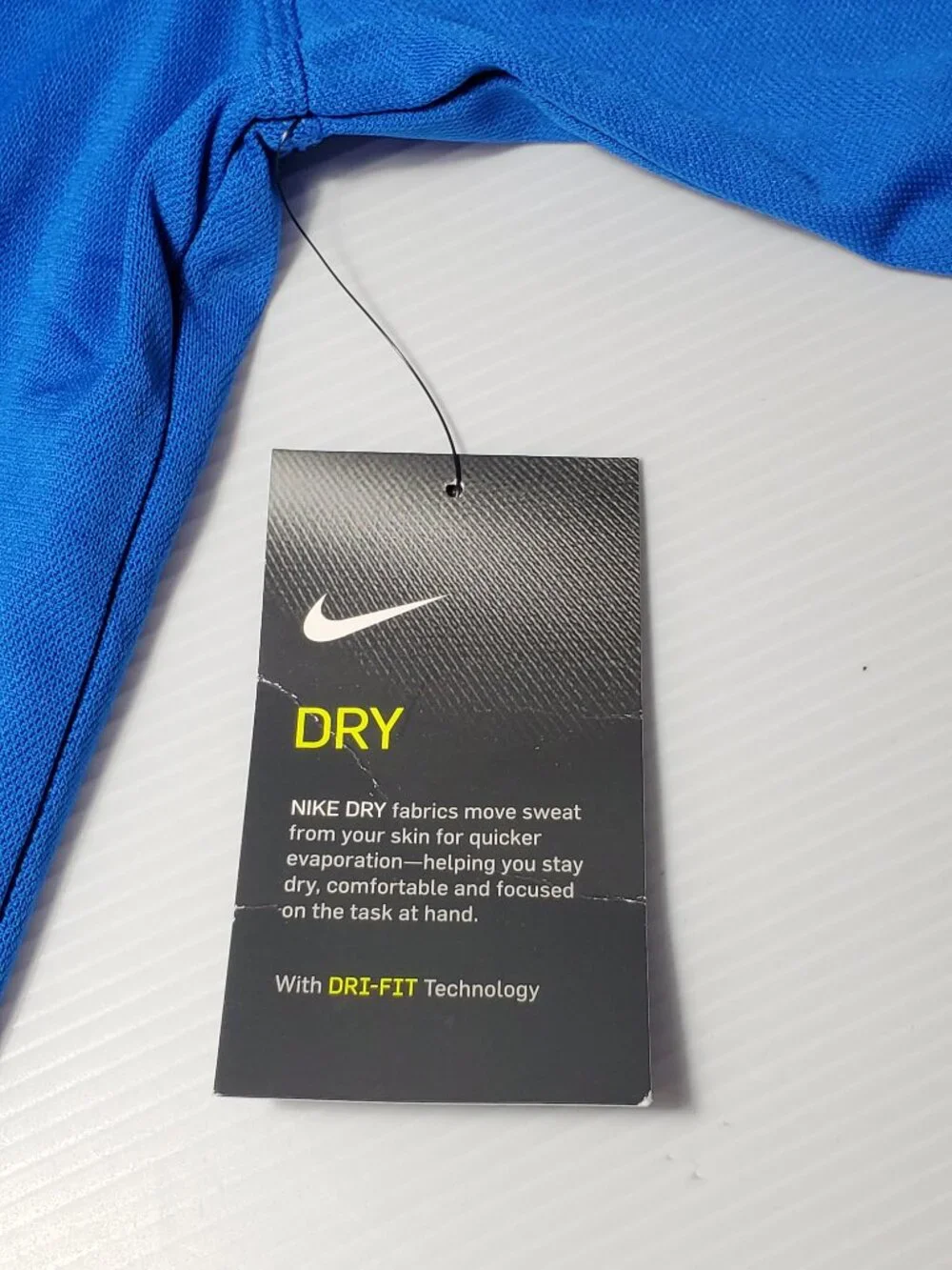 NWT Nike Stretch Tech Long Sleeve Polo Shirt Men's XXL Sapphire Blue Dri-Fit